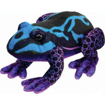 plyšák PLYŠÁK PLYŠÁK ŽÁBA ŽABIČKA MODRO-ČERNÁ 13 CM