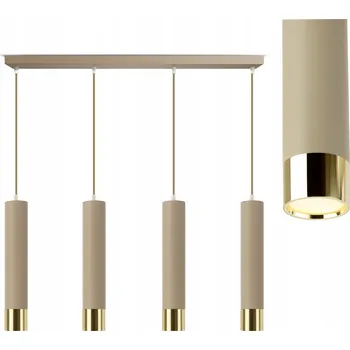 Závěsné stropní svítidlo trubice Kašmír Béžová Ecru LED do kuchyně, obývacího pokoje, nad barový pult