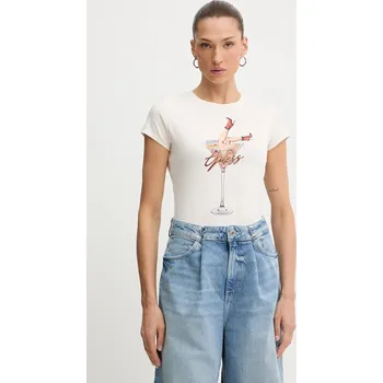 Pánské tričko Tričko Guess TINI W5YI41.KA0Q1 béžová 01X, vel. XS