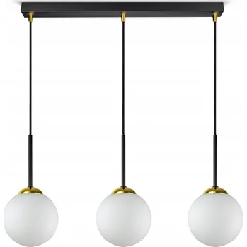 Stropní Svítidlo Černé skleněné stínidla Astra-BZ3 G9