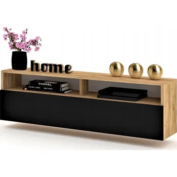 Komoda Závěsná skříňka RTV komoda PLAY OPEN Craft Černá