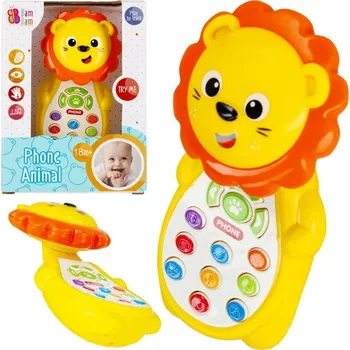 HUDEBNÍ HRAČKA TELEFON LEV RŮZNÉ ZVUKY