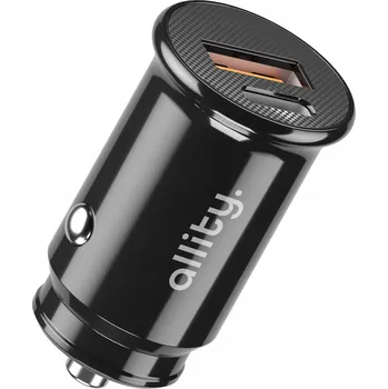 Allity nabíječka do auta automobilová 1x USB-C 1x USB-A 30W černá