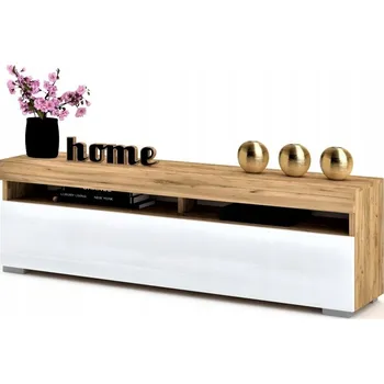 Komoda TV stolek / Komoda PLAY Dub Craft Bílý Lesk