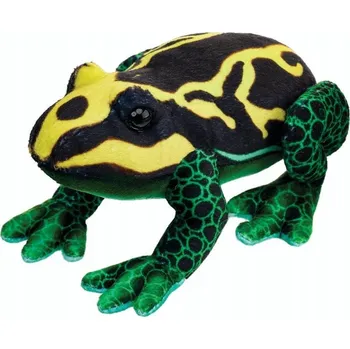 plyšák PLYŠÁK PLYŠÁK ŽÁBA ŽABIČKA ŽLUTO-ČERNÁ 13 CM