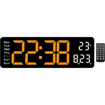 Hodiny Digitální LED nástěnné hodiny s velkým displejem Přenosný elektronický budík