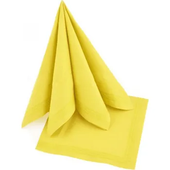 Papírový ubrousek Paper Design Ubrousky TENDANCE 38x38cm 2vrstvé Žluté s proužkem
