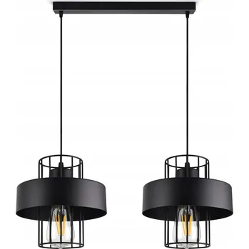 Závěsná lampa Lustr Stropní Svítidlo Černá Bílá LOFT