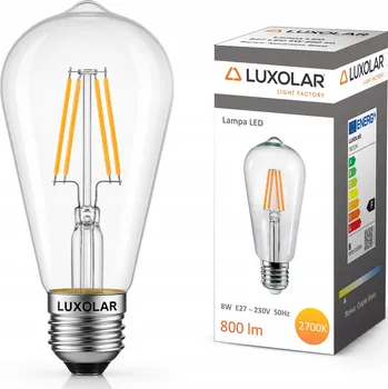 Žárovka LED žárovka Luxolar ST64 E27 8 W 2700 K