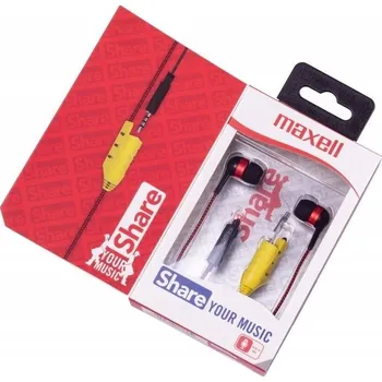 Sluchátka Sluchátka do uší MAXELL EB SHARE červená