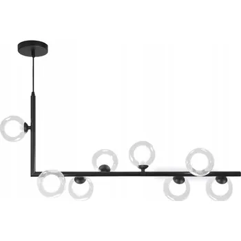 STROPNÍ SVÍTIDLO 8 ŽÁROVEK KOVOVÁ ČERNÁ INDUSTRIÁLNÍ STYL