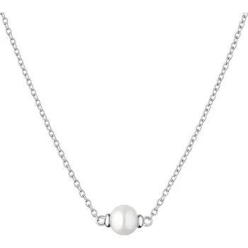 Náhrdelník Gaura Pearls Stříbrný náhrdelník s bílou perlou Tetha, stříbro 925/1000 SK22384N/W 36 cm + 8 cm (prodloužení) Bílá