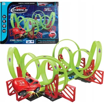 autodráha AUTODRÁHA S 2 AUTÍČKY – STAVEBNICE PRO DĚTI