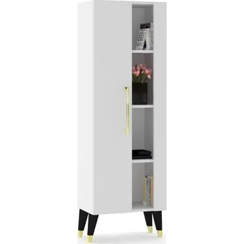 Komoda Velká vitrína Zlatá komoda Bílá Matná