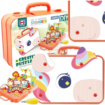 ostatní stavebnice STAVEBNICE JEDNOROZEC PRO OTÁČENÍ V KUFRU, MANUÁLNÍ ZÁBAVA