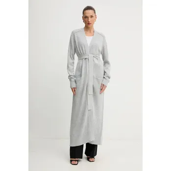 Dámský svetr Vlněný kardigan BOSS Fardianna 50550488 šedá 09X, vel. M