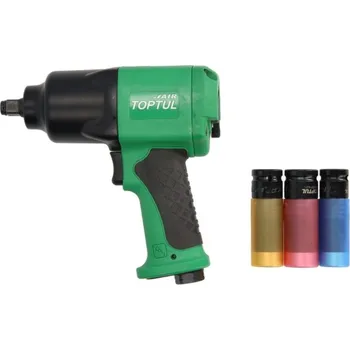 Rázový utahovák 1/2" 1356Nm TOPTUL + sada nástrčných klíčů