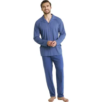 Pánské pyžamo Rozepínací pánské pyžamo TARO DAREK 3483-3485 jeans 4XL 0