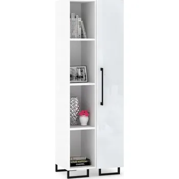 Komoda PRIMA 160 Vysoká TV skříňka Komoda do obývacího pokoje Styl LOFT Bílý Lesk