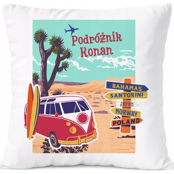 Polštář Dárek Polštář pro Aarona, syna dítěte, s potiskem