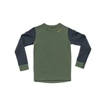 Devold EXPEDITION dětské triko s dlouhým rukávem Night/Forest