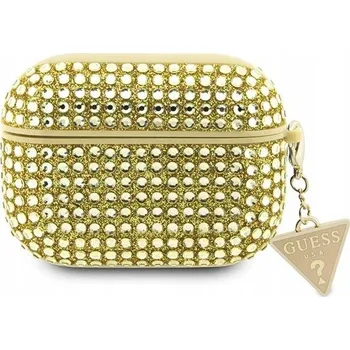 Pouzdro na mobilní telefon Guess Obal/Pouzdro s trojúhelníkovým přívěskem s kamínky pro AirPods Pro