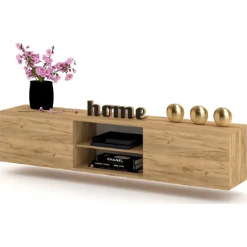 Komoda Závěsná skříňka pod TV Velká police Komoda Dub Craft 200