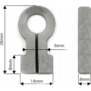 Háček Omega, úchyt sítě pro hliníkovou branku