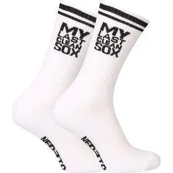 Pánské ponožky Ponožky Nedeto sportovní vysoké My Last Clean Sox bílé (1NOBT2) S Možnost vrácení zboží ZDARMA do 120 dnů!