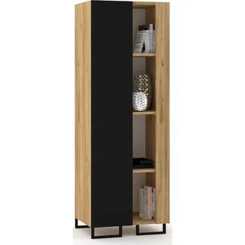 Komoda Vitrína Skříňka Komoda Vysoká Craft Černá Loft