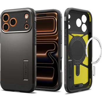 Pouzdro na mobilní telefon KRYT SPIGEN TOUGH ARMOR ”T” MAG MAGSAFE IPHONE 17 PRO GUNMETAL