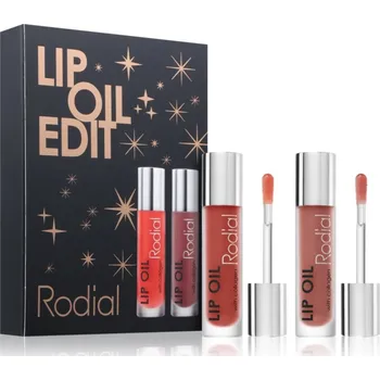 Kosmetika Rodial Lip Oil Rodial Lip Oil Sugar Coral olej na rty s kolagenem 4 ml + Rodial Lip Oil Wild Plum olej na rty s kolagenem 4 ml kosmetická sada