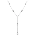 Gaura Pearls Stříbrný náhrdelník se sladkovodní perlou a zirkony - stříbro 925/1000 SK20212N/W Bílá 38 cm + 9 cm (prodloužení)