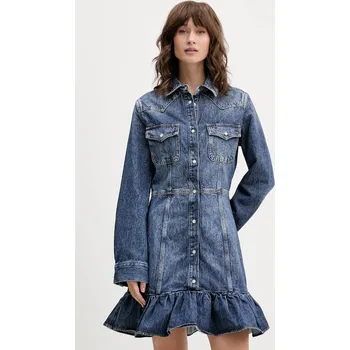 Dámské šaty Džínové šaty Tommy Jeans DW0DW21635 námořnická modř 59J, vel. XL