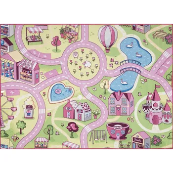 Koberec PROTISKLUZOVÝ DĚTSKÝ KOBEREC 95x200 růžový #AW024