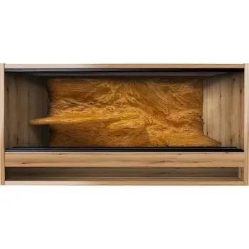 Terárium ReptiEye Terárium z lamina 110x60x60 smrk s 3D stěnou – varianta C Varianta terária: terárium s úkrytem