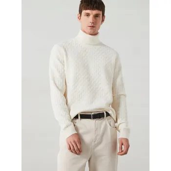 Dámský svetr MANGO ECRU SVETR ROLÁK (L)