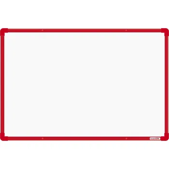 Kancelářský nábytek Keramická tabule na fixy s červeným rámem 060 x 090 cm