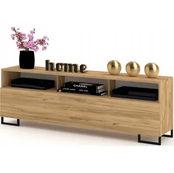 Komoda TV stolek / Komoda Play OPEN 140 CRAFT Černé nohy