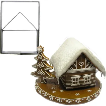 Vykrajovátko Vykrajovátko BrandNewCake 3D Perníková chaloupka z nerezové oceli 9 cm