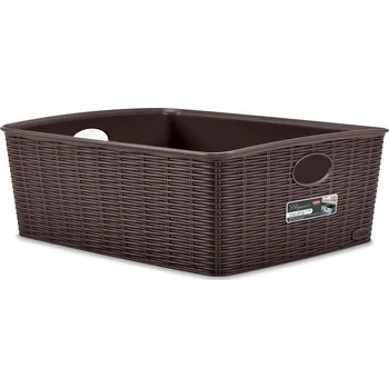 Úložný box STEFANPLAST Elegance 30992 Úložný koš L High, hnědý STEFANPLAST