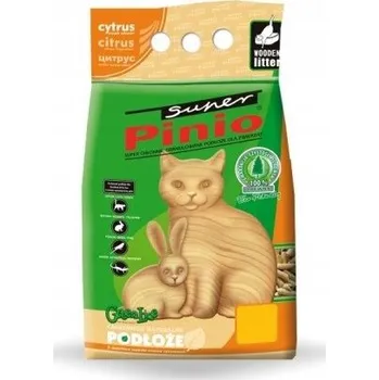 Podestýlka pro kočku Stelivo dřevěné Super Pinio citrusové 35 l