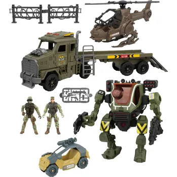 Figurka Robot mecha s efekty s tahačem a helikoptérou 60 cm - mix variant či barev