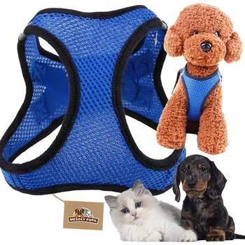 Postroj pro psa Szelki dla małego psa kota LEKKIE ODDYCHAJĄCE síťovaný netlačí L