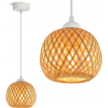 Závěsné Stropní Svítidlo Bambusová pletená BOHO přírodní 583-EZ1 LED bílá