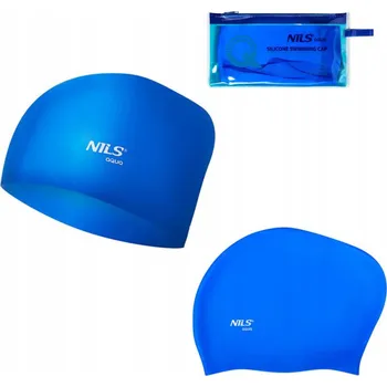Plavecká čepice Silikonová plavecká čepice Nils Aqua modrá