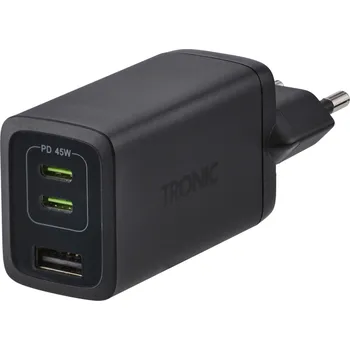 TRONIC® Rychlonabíječka GaN 2 x USB-C a USB-A (černá)