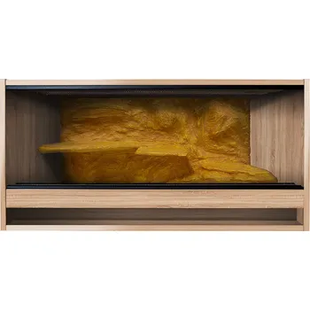 Teraristika ReptiEye Terárium z lamina 150x50x50 světlý dub s 3D stěnou – varianta J Varianta terária: terárium s úkrytem