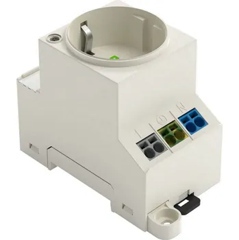 Elektrická zásuvka Zásuvka do rozvaděče, na DIN, typ&nbsp;F, CEE 7/4 (SCHUKO), světle šedá WAGO 709-581