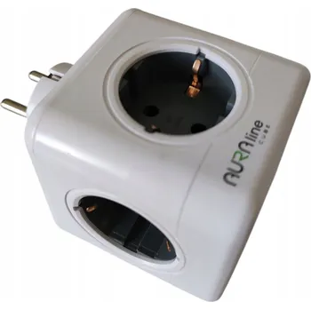 Elektrická zásuvka Zásuvkový Rozbočka Rozdvojka CUBE 5 16A Schuko AURAline